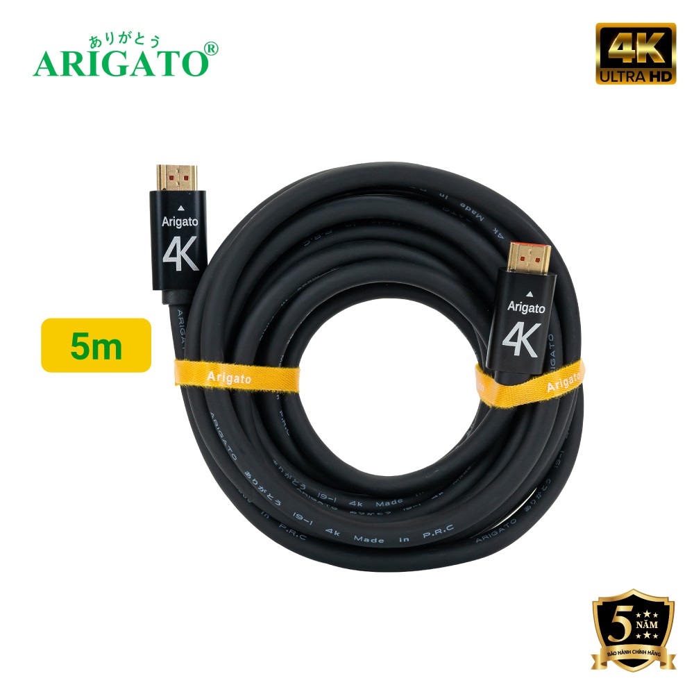 Dây HDMI 2.0 4k60hz Đen Cao Cấp 5m