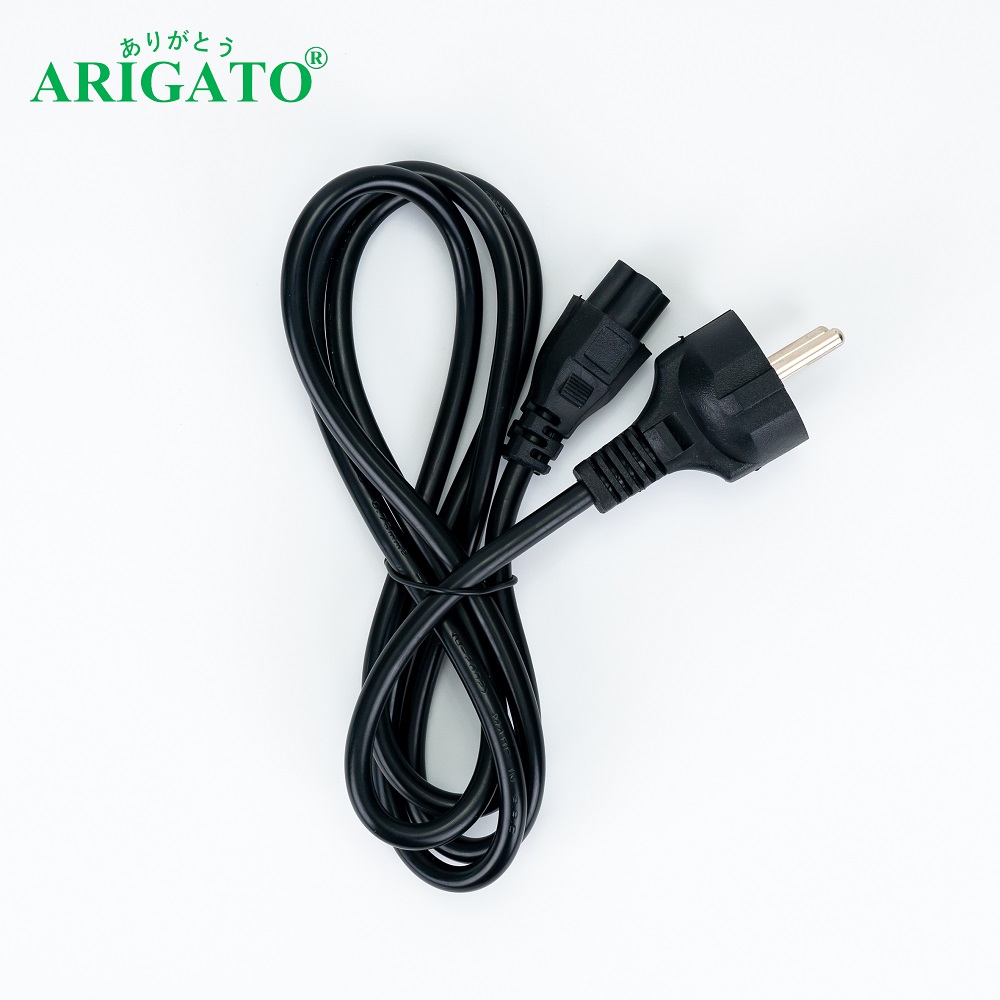 Dây Nguồn Laptop Arigato 1.5m Đồng Black