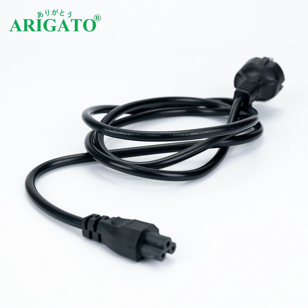 Dây Nguồn Laptop Arigato 1.5m Đồng Black