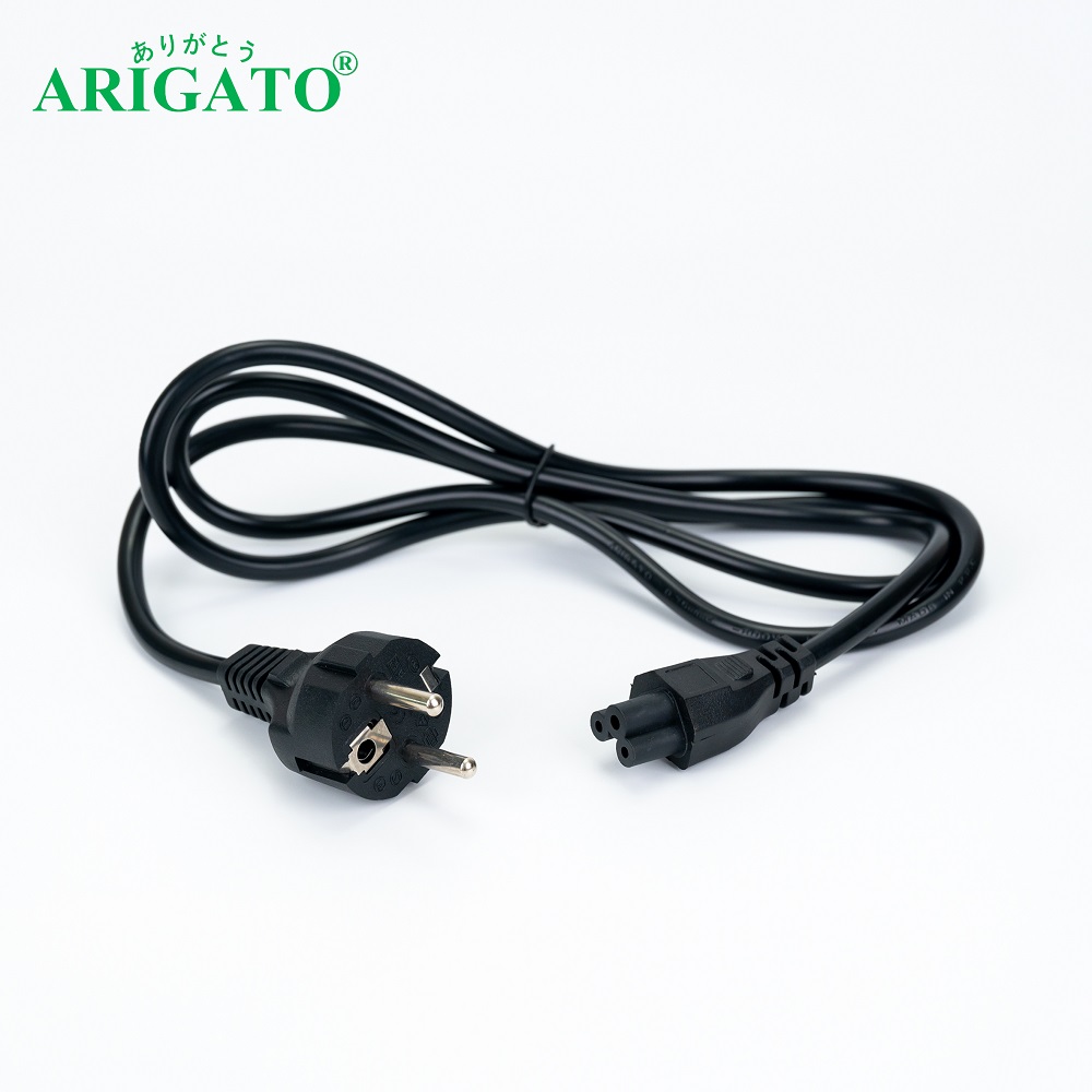 Dây Nguồn Laptop Arigato 1.5m Đồng Black