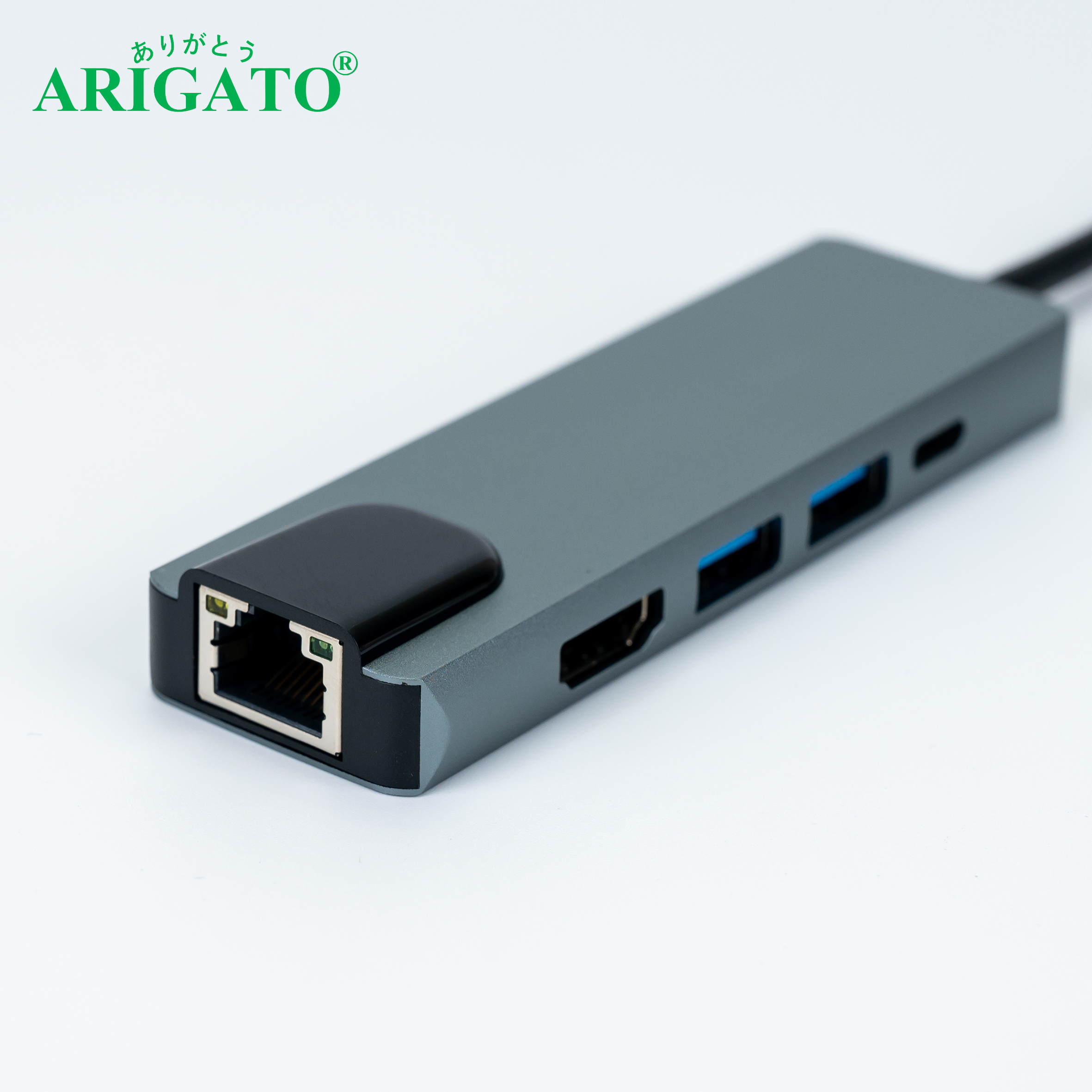 Typec - 5in1 ( Lan + PD + 2 USB 3.0 + HDMI )